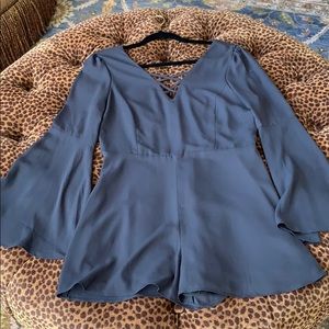 Pine green/Forrest green romper.